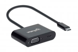 Manhattan 153430 Usb-c To Vga Converter With Pd Port