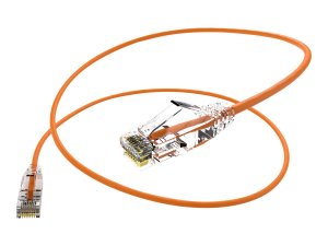 Unirise CS6A-07F-ORG Clearfit Slim 28awg Cat6a Orange 7ft