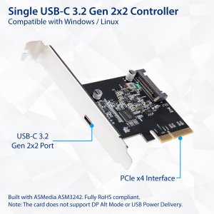 Syba SY-PEX20230 Usb-c 3.2 Gen 2x2 Pci-e 3.0 X4