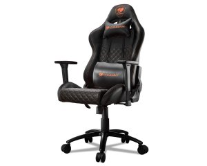 Compucase ARMOR PRO BLACK Premium Gaming Chair, Faux Suede Black