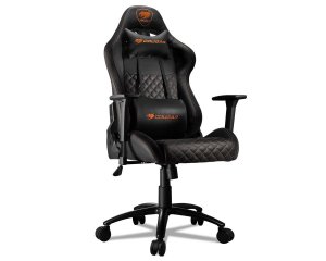 Compucase ARMOR PRO BLACK Premium Gaming Chair, Faux Suede Black