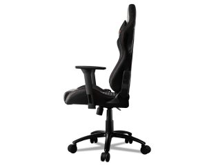 Compucase ARMOR PRO BLACK Premium Gaming Chair, Faux Suede Black