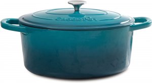 Gibson 109475.02 7 Qt Dutch Oven Crock Pot Teal