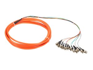 Black FOPT50M1ST12OR-3 Fo Pigtail,12 Strand,st Om1 62.5,orange,3m - (n