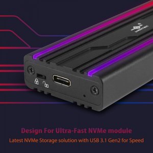 Vantec NST-207C3-RGB Rd Nst-207c3-rgb M.2 Nvme Ssd To Usb3.1 Gen2 Type