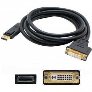 Addon DISPLAYPORT2DVID2F 2ft Displayport Male To Dvi-d Female Black Ad