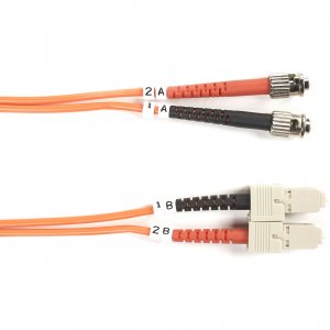 Black FO50-010M-STSC Fiber Patch Cable 10m Mm 50 St To Sc