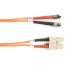 Black FO50-010M-STSC Fiber Patch Cable 10m Mm 50 St To Sc