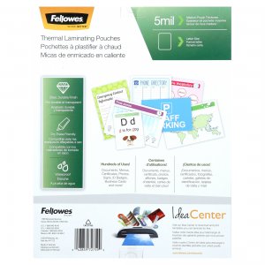 Fellowes RA49881 Thermal Laminating Pouches - Letter, 5 Mil, 100 Pack 