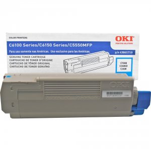 Original Okidata 43865719 Oki Cyan Toner For C6150n, C6150dn, C6150dtn