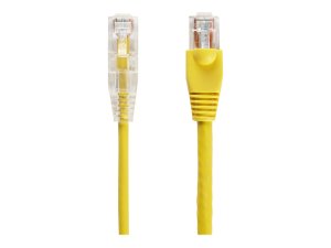 Black C6APC28-YL-20 Slim-net Cat6a 28-awg 500-mhz Ethernet Patch Cable