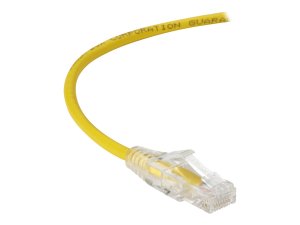 Black C6APC28-YL-20 Slim-net Cat6a 28-awg 500-mhz Ethernet Patch Cable