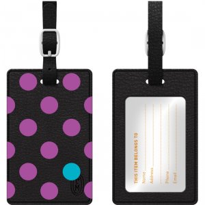 Centon OP-II-DOT-02 Otm Essentials Black Leather Bag Tag