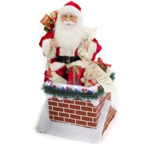 Gardman X40ARE90085 Gt 18h Santa On Lit Chimney