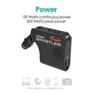 Whistler XP100I Power Inverter 100w 1out