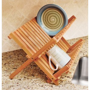 Clipper 8813 Bamboo Folding Dishrack