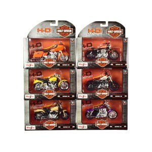 Maisto 31360-38 Harley-davidson Motorcycles 6 Piece Set Series 38 118 