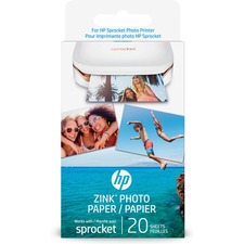 Original Hp 1AH01A Hp Zero Ink (zink) Photo Paper - White - 2 X 3 - Gl