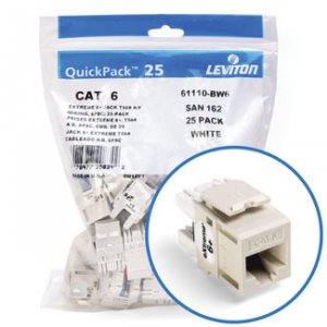 Leviton 61110-BT6 Extreme Cat 6 Utp Jack 25pk