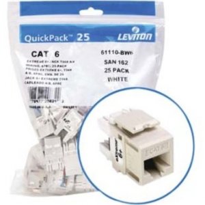 Leviton 61110-BT6 Extreme Cat 6 Utp Jack 25pk