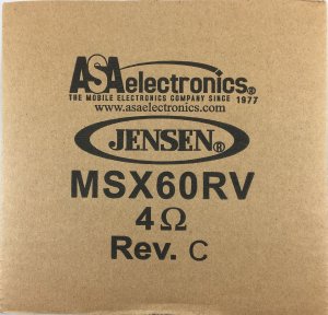 Jensen MSX60RVR 6.5 High Performance Coaxial Speaker - (pair) Silver