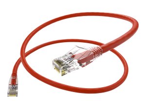 Unirise 10101 Clearfit Cat6 Patch Cable, Red, Snagless, 4ft