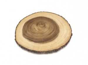 Clipper 1066 Acacia Bark Slab Lazy Susan