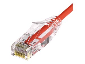 Unc CS6-01F-RED 1ft Cat6 Clearfit Slim Patch Cable Red