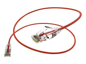 Unc CS6-01F-RED 1ft Cat6 Clearfit Slim Patch Cable Red