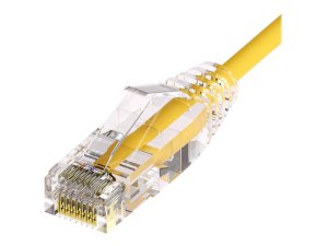 Unirise CS6A-02F-YLW Clearfit Slim 28awg Cat6a Yellow 2ft