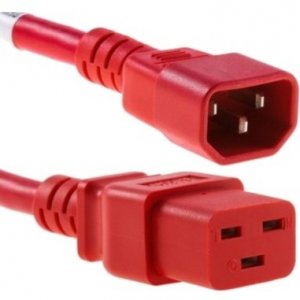 Unirise PWCD-C14C19-15A-05F-RED Power Cord C14-c19 15amp 250v Sjt 143 