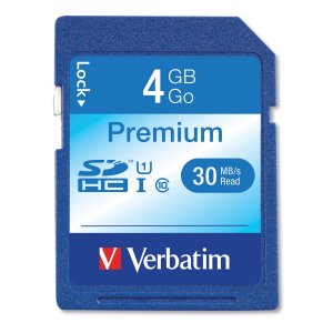 Verbatim 96171 Premium Sdhc Memory Card, , 4gb, Class 10, Taa