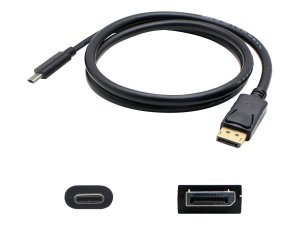 Addon USBC2DPMM3F 3ft Usb 3.1 (c) Male To Displayport Male Black Cable