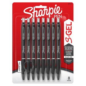 Dymo 2096139 Sharpie Gel 0.7mm 8ct Black