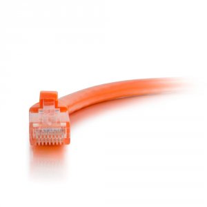 C2g 50836 1ft Cat6a Orange Snagless Utp