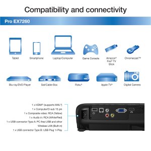 Epson V11H845020 Pro Ex7260 3600l Lcd