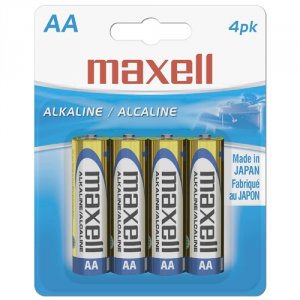 Hitach  Maxell Alkaline Batteries, Lr6 4bp, Aa Cell, 4pk