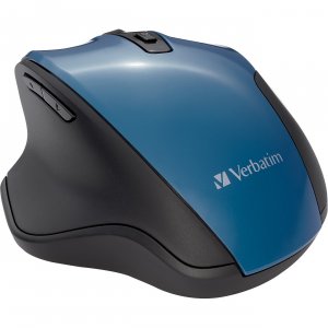 Verbatim 70244 Silent Ergonomic Wireless Blue Led Mouse - Dark Teal - 