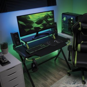 Ofm RSP-3000-GRN Respawn Height Adjust Gaming Desk Grn