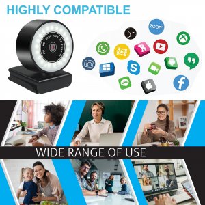 Ergoguys PHNX-HD-CAM-LED Phonix Led Lighted Webcam Hd 1080p Black