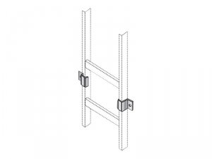 Black RM860 Heavy-duty Vertical Wall Bracket Ladder Rack