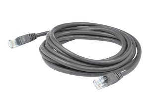 Addon ADD-20FCAT6A-GY 20ft Rj-45 Mm Cat6a Gray Cu Patch Cbl