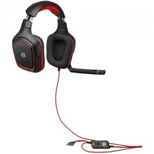 Logitech RC2245 G230 Stereo Gaming Headset - Stereo - Red - Mini-phone