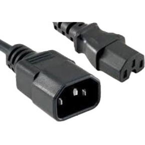 Unc PWCD-C14C15-15A-10F-BLK Power Cord C14 - C15, 14awg, 15amp, 250v, 