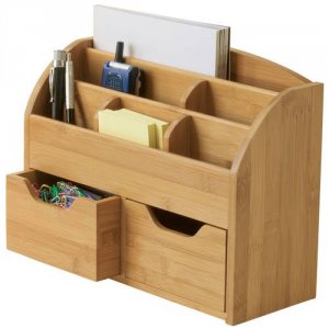 Clipper 809 Bamboo Desk Organizer