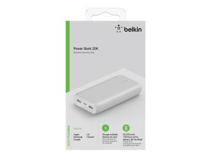 Belkin BPB003BTWT 20k Pwr Bnk,15w Usbc In,usba Out,wht