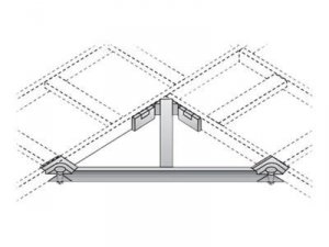 Black RM693 Corner Support Bracket For Ladder Racks