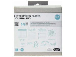 Bulk GR359 We-r 14 Piece Journaling Themed Letterpress Plates