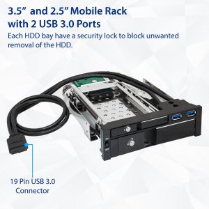 Syba SY-MRA55007 5.25in Bay Mobile Rack With