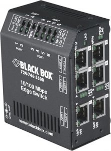 Black LBH600A-P Heavy-duty Edge Switch, (6) Copper Ports